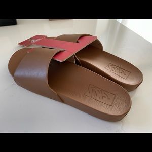 VANS Leather Decon Slides - Chipmunk brown